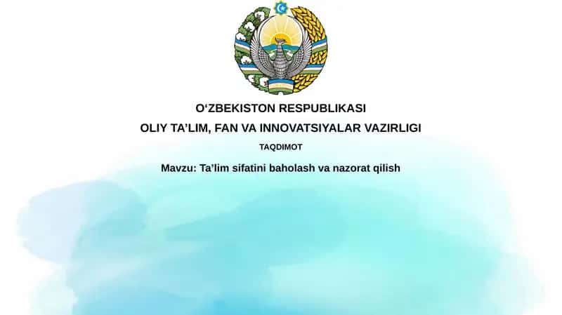 Ta'lim sifatini baholash va nazorat qilish