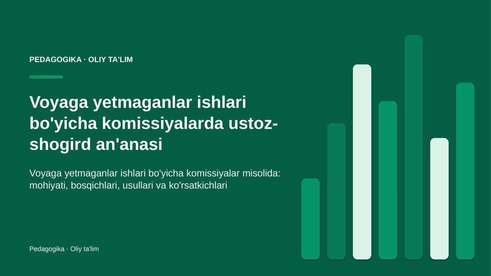 voyaga yetmaganlar ishlari bo'yicha komissiyalarda ustoz shogird an'anasi 2934