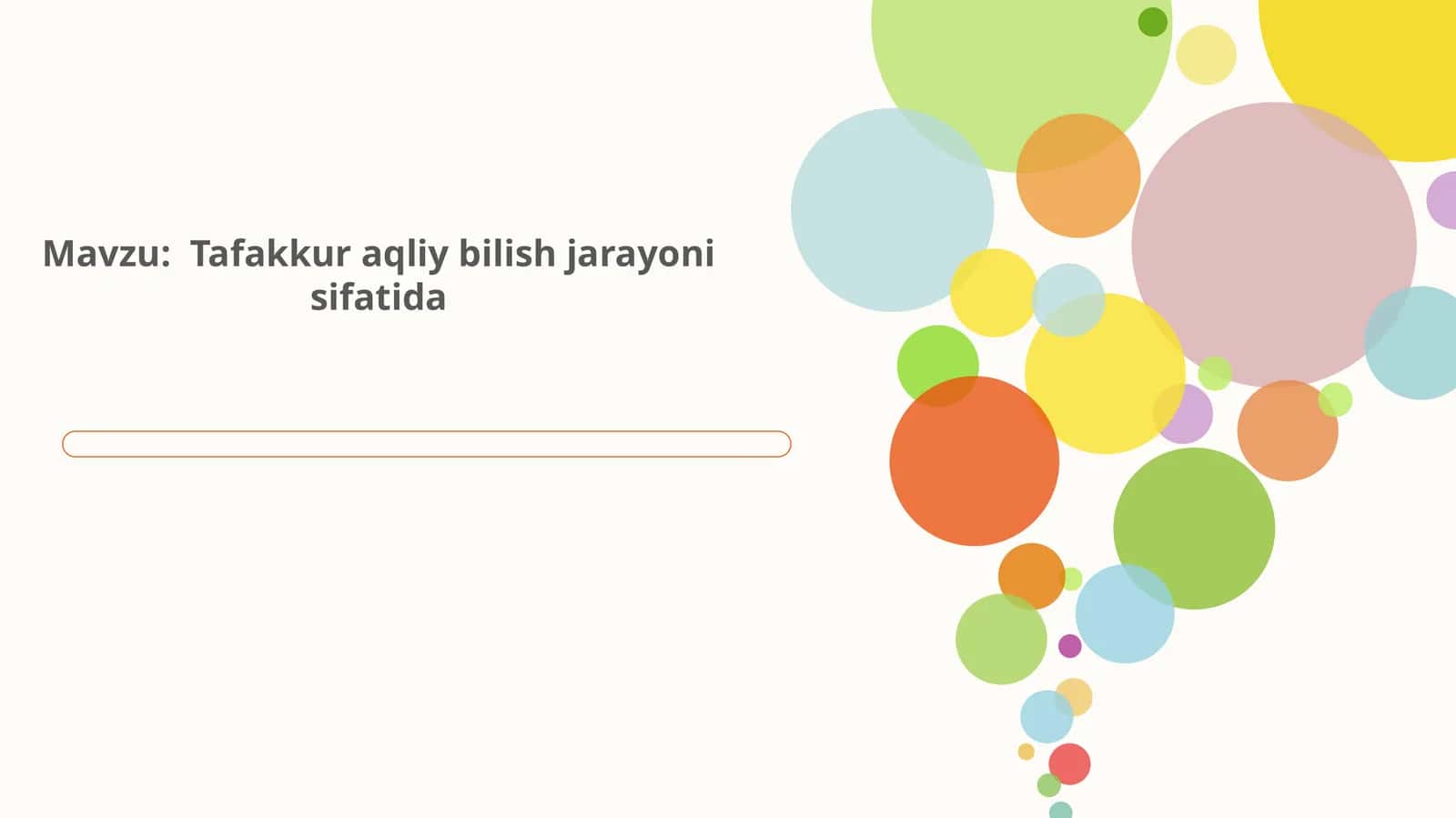 Tafakkur aqliy bilish jarayoni sifatida