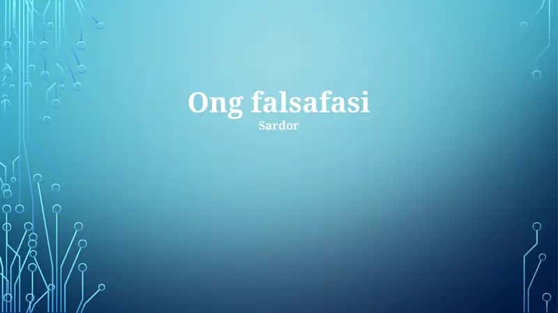 Ong Falsafasi