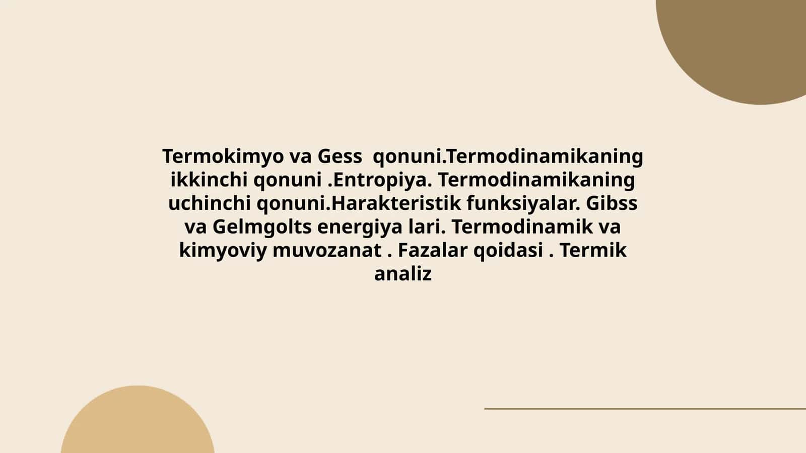 Termokimyo va Gess qonuni