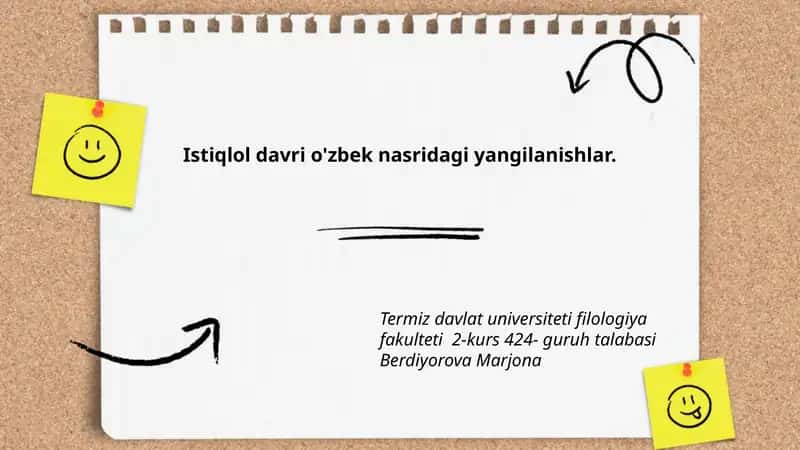 Istiqlol davri o'zbek nasridagi yangilanishlar