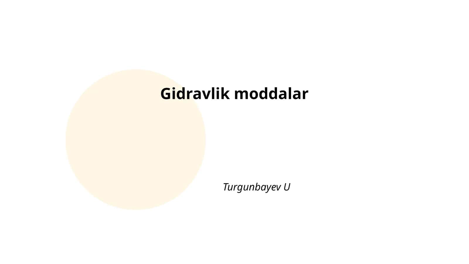 Gidravlik moddalar