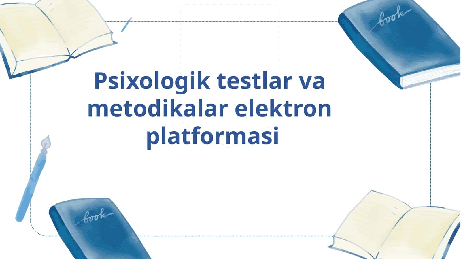 Psixologik testlar va  metodikalar elektron  platformasi slayd