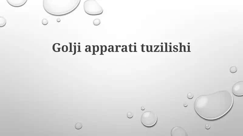 Golji apparatituzilishi