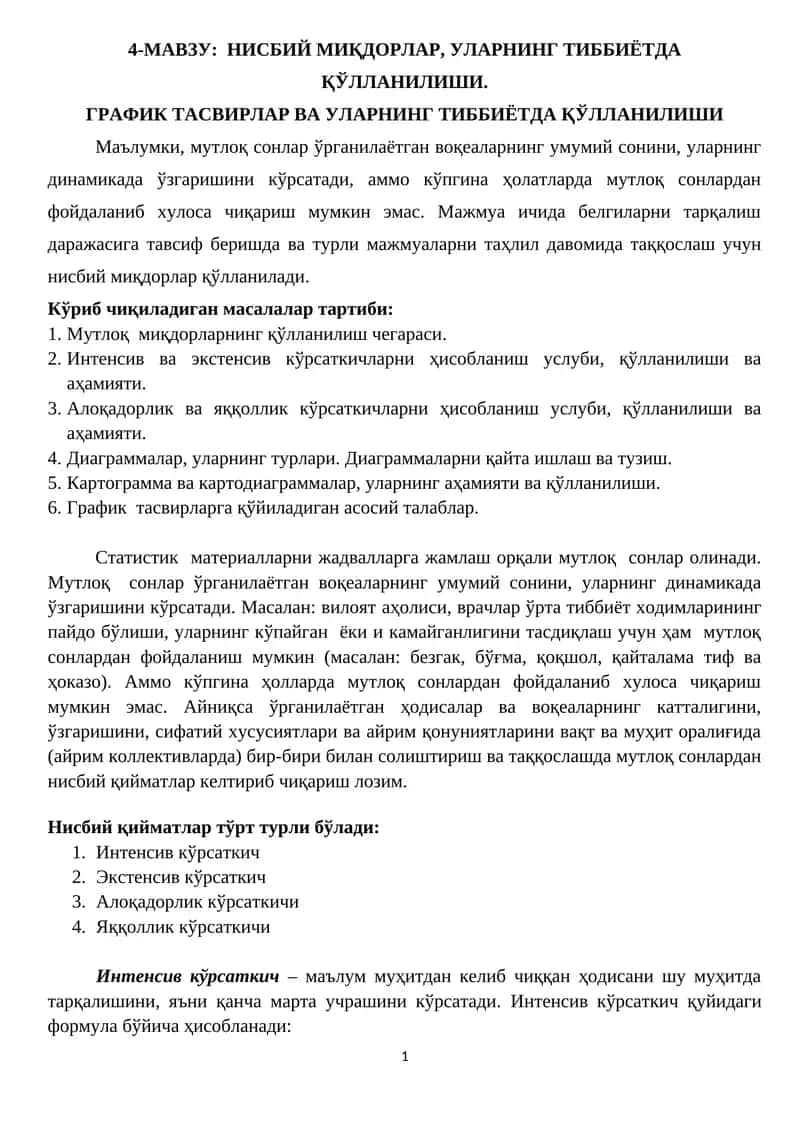 ГрафиК тасвирлар ВА УЛАРНИНГ ТИББИЁТДА ҚЎЛЛАНИЛИШИ
