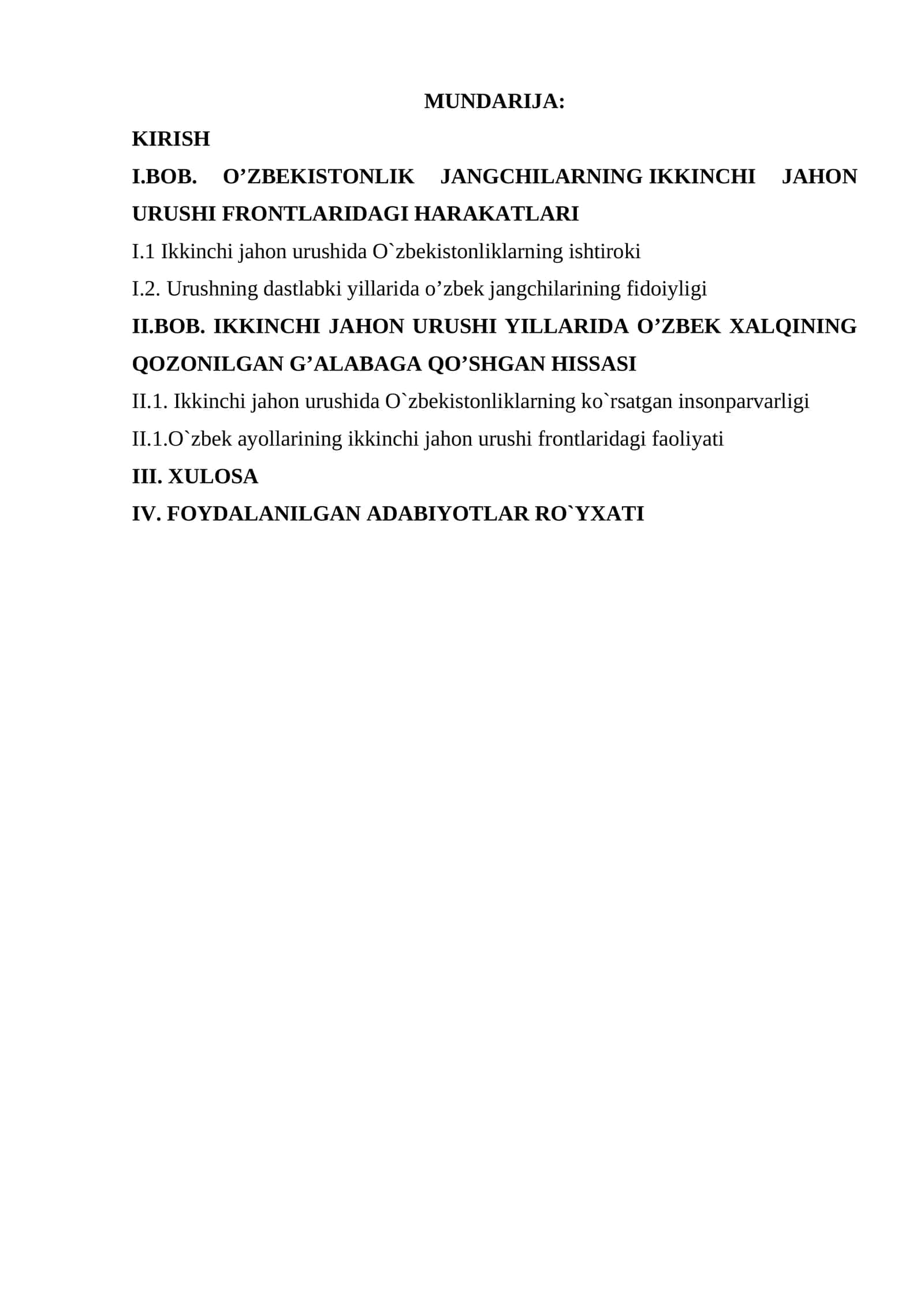 2-jahon urushi frontlarida o‘zbeklar