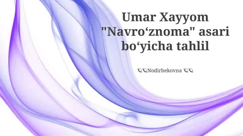 Navro‘znoma tahlil