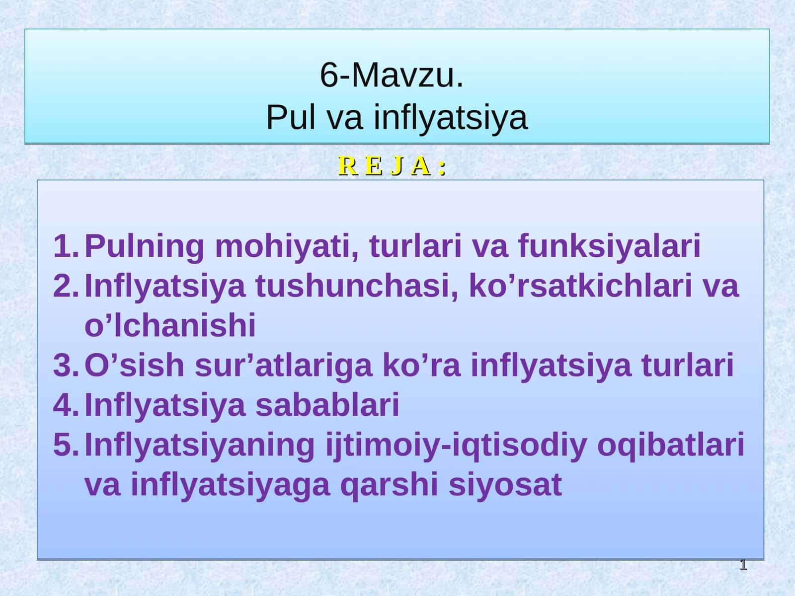 Inflyatsiya (Inflation)