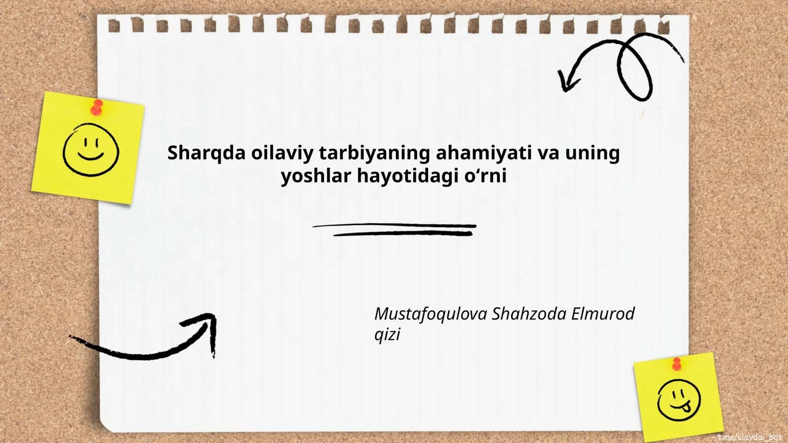Sharqda oilaviy tarbiyaning ahamiyati va uning yoshlar hayotidagi oʻrni