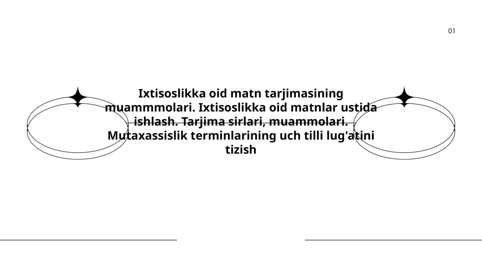 Ixtisoslikka oid matn tarjimasining muammmolari