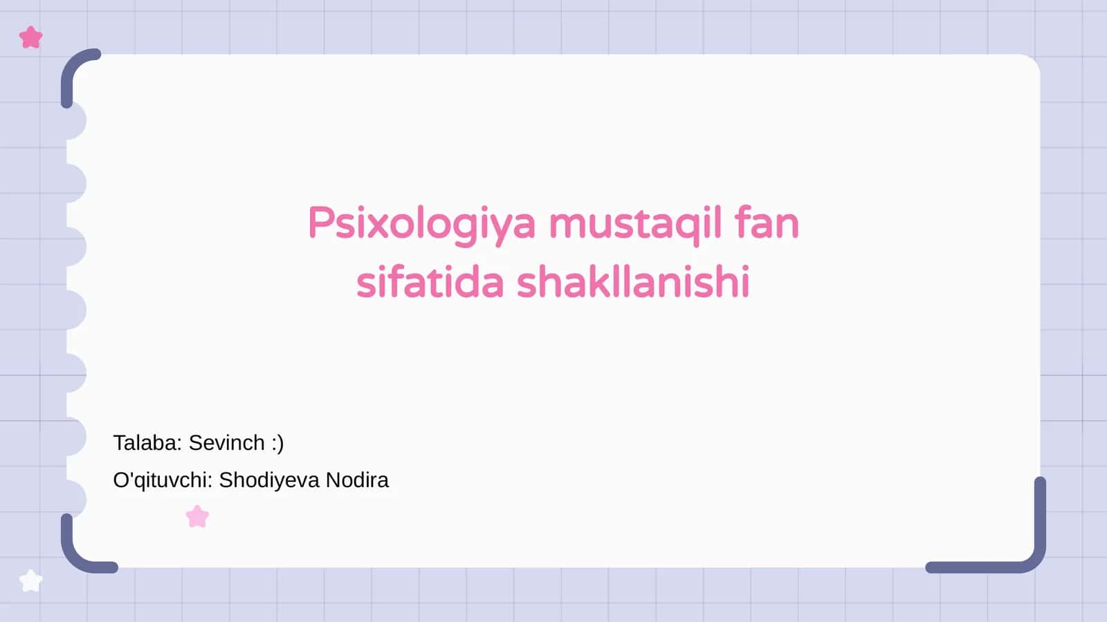 Psixologiya mustaqil fan sifatida shakllanishi