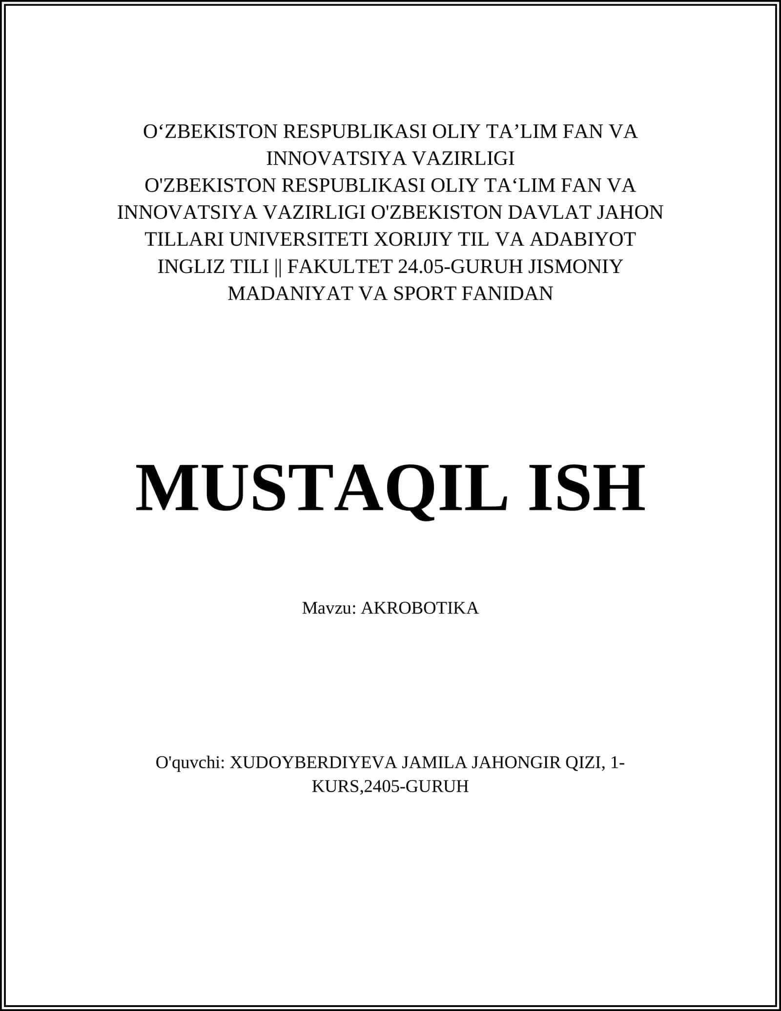 AKROBOTIKA