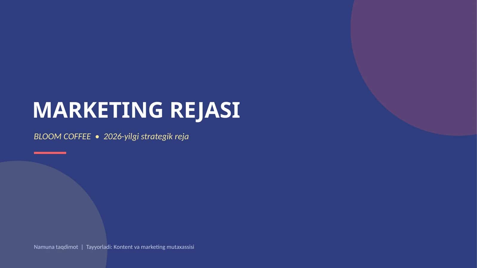 marketing uchun reja