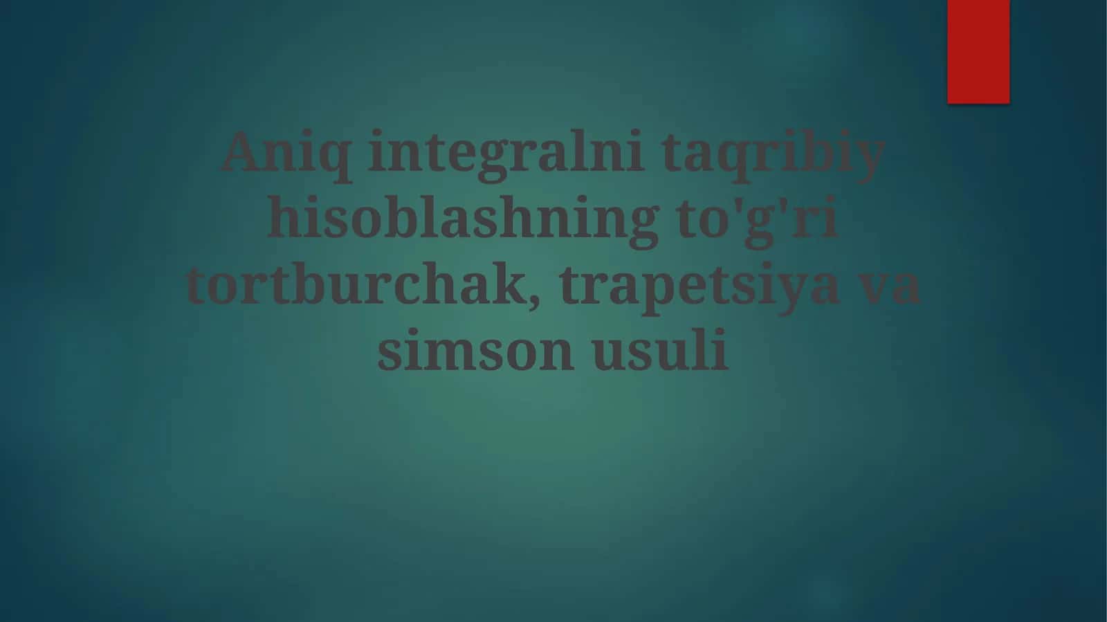 Simpson usuli