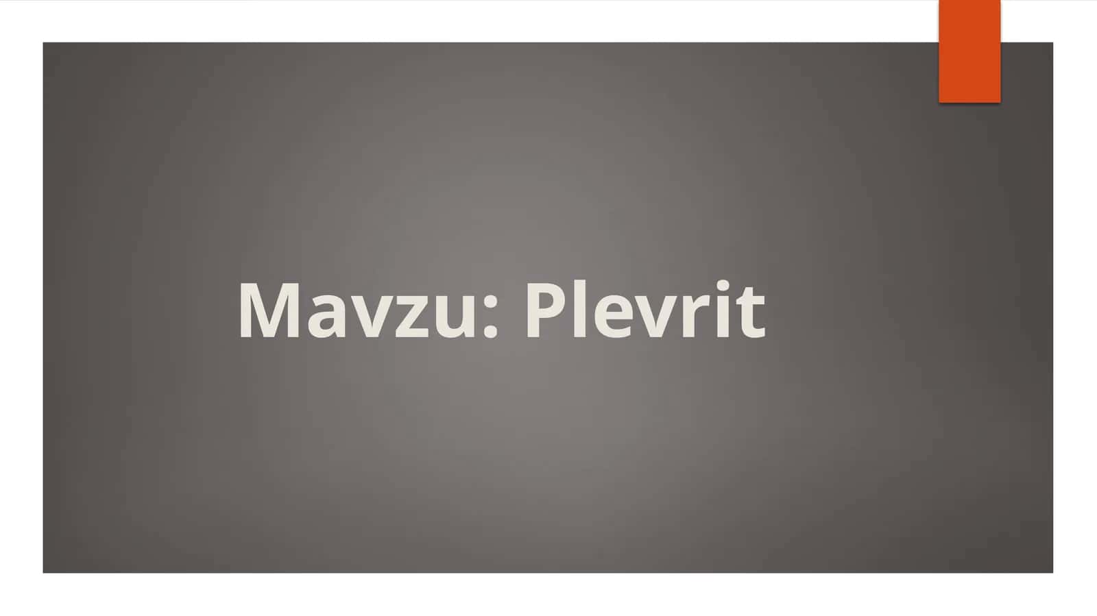Plevrit