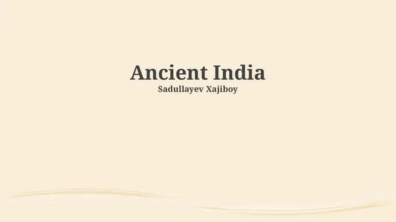 Ancient India
