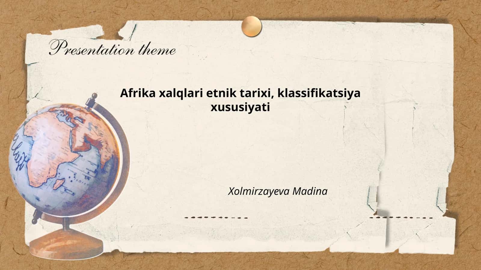 Afrika xalqlari etnik tarixi, klassifikatsiya xususiyati