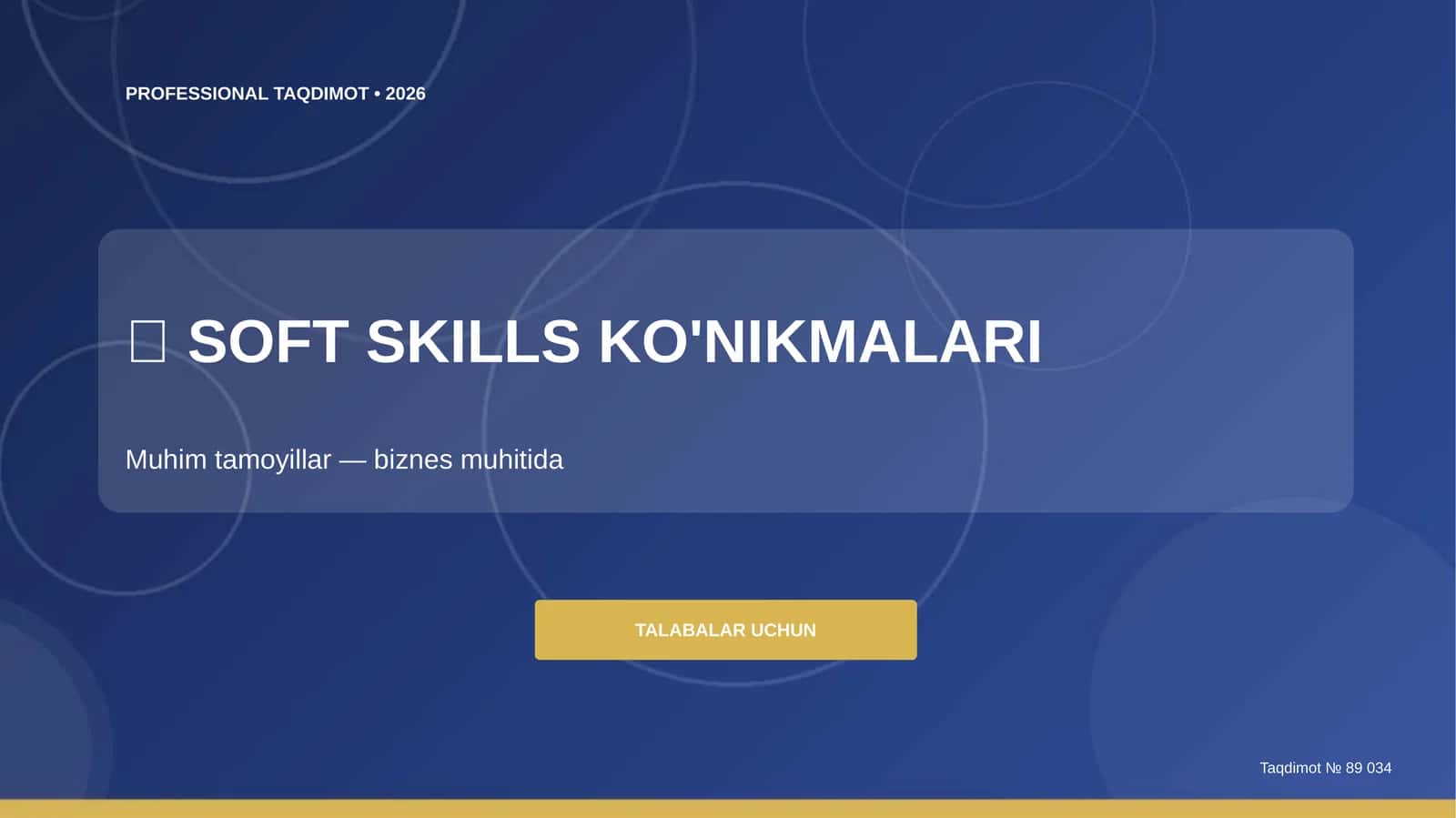 SOFT SKILLS KO'NIKMALARI