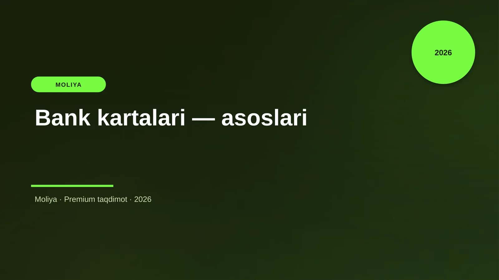 Bank kartalari — asoslari