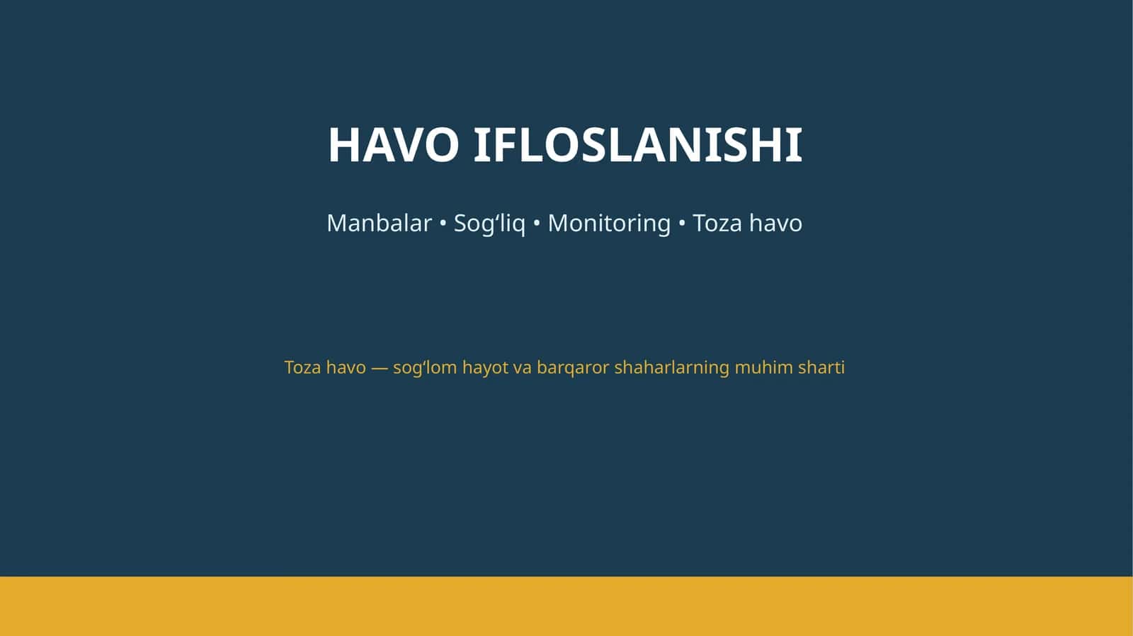 HAVO IFLOSLANISHI