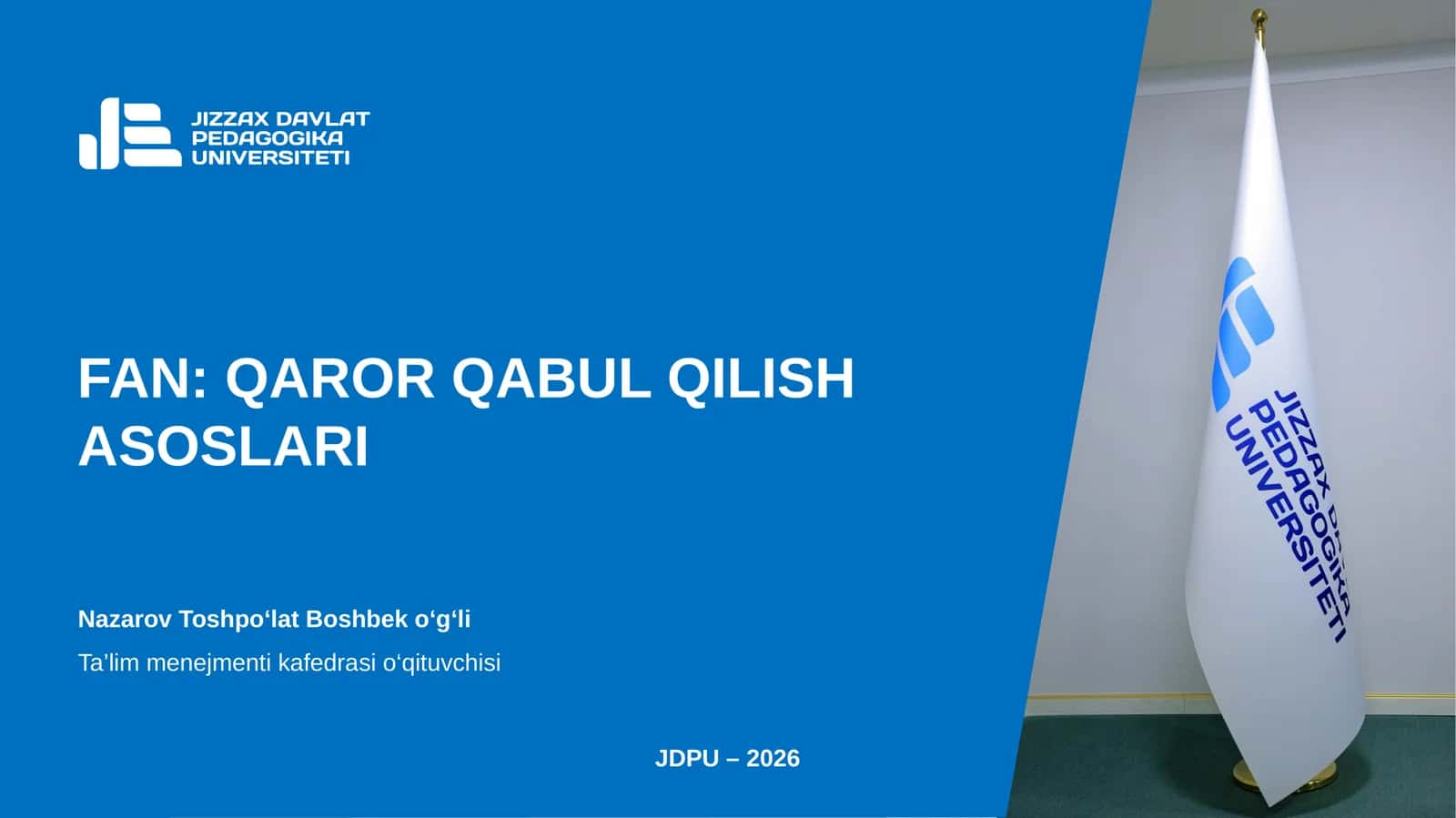 12-mavzu. Boshqaruvda tavakkalchilik va noaniqlik sharoitida qaror qabul qilish
