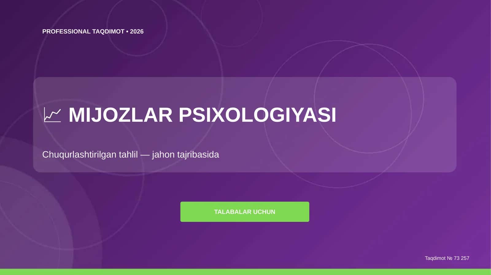 MIJOZLAR PSIXOLOGIYASI