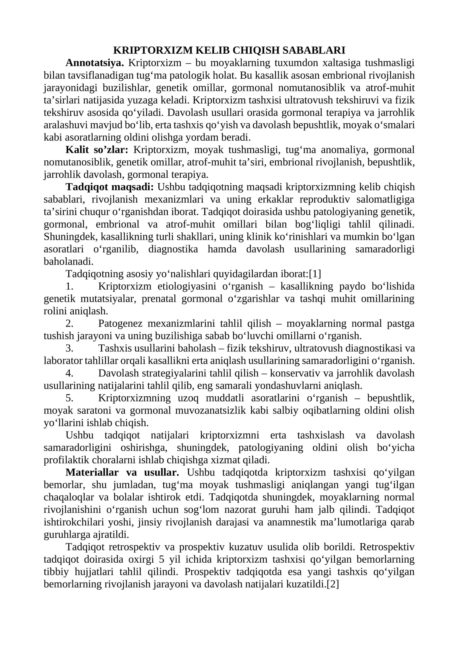 KRIPTORXIZM KELIB CHIQISH SABABLARI