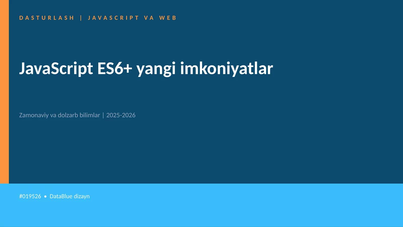 DASTURLASH | JAVASCRIPT VA WEB