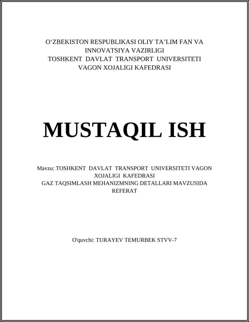 Gaz taqsimlash mehanizmi
