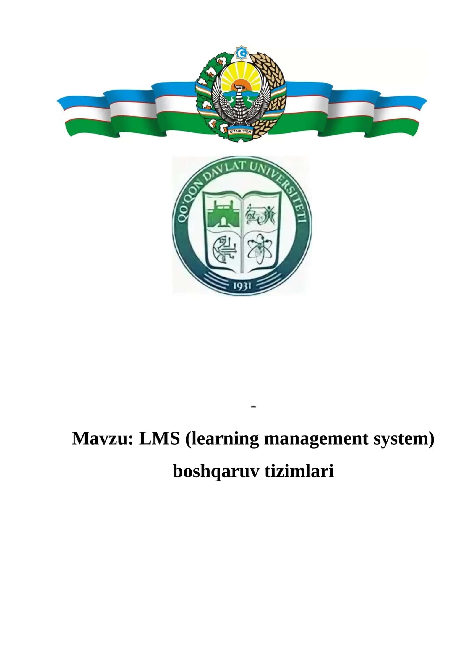 LMS (learning management system) boshqaruv tizimlari