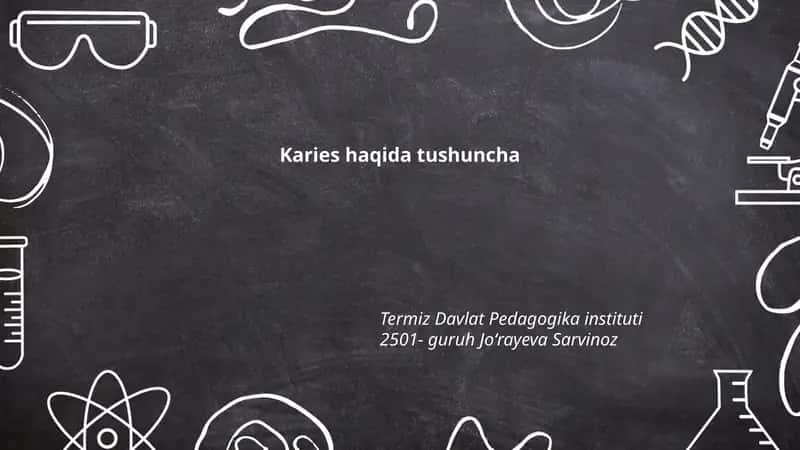 Karies haqida tushuncha