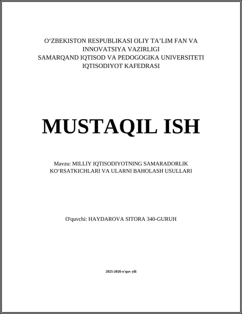 Yalpi Ichki Mahsulot (YaIM)