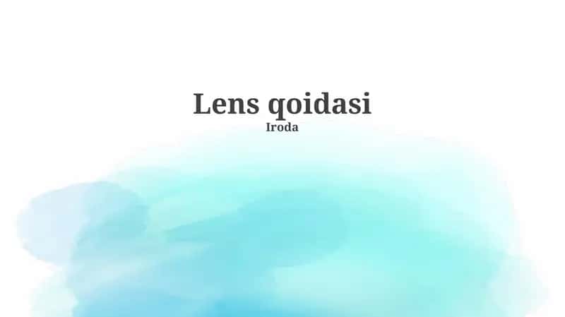 Lens qoidasi
