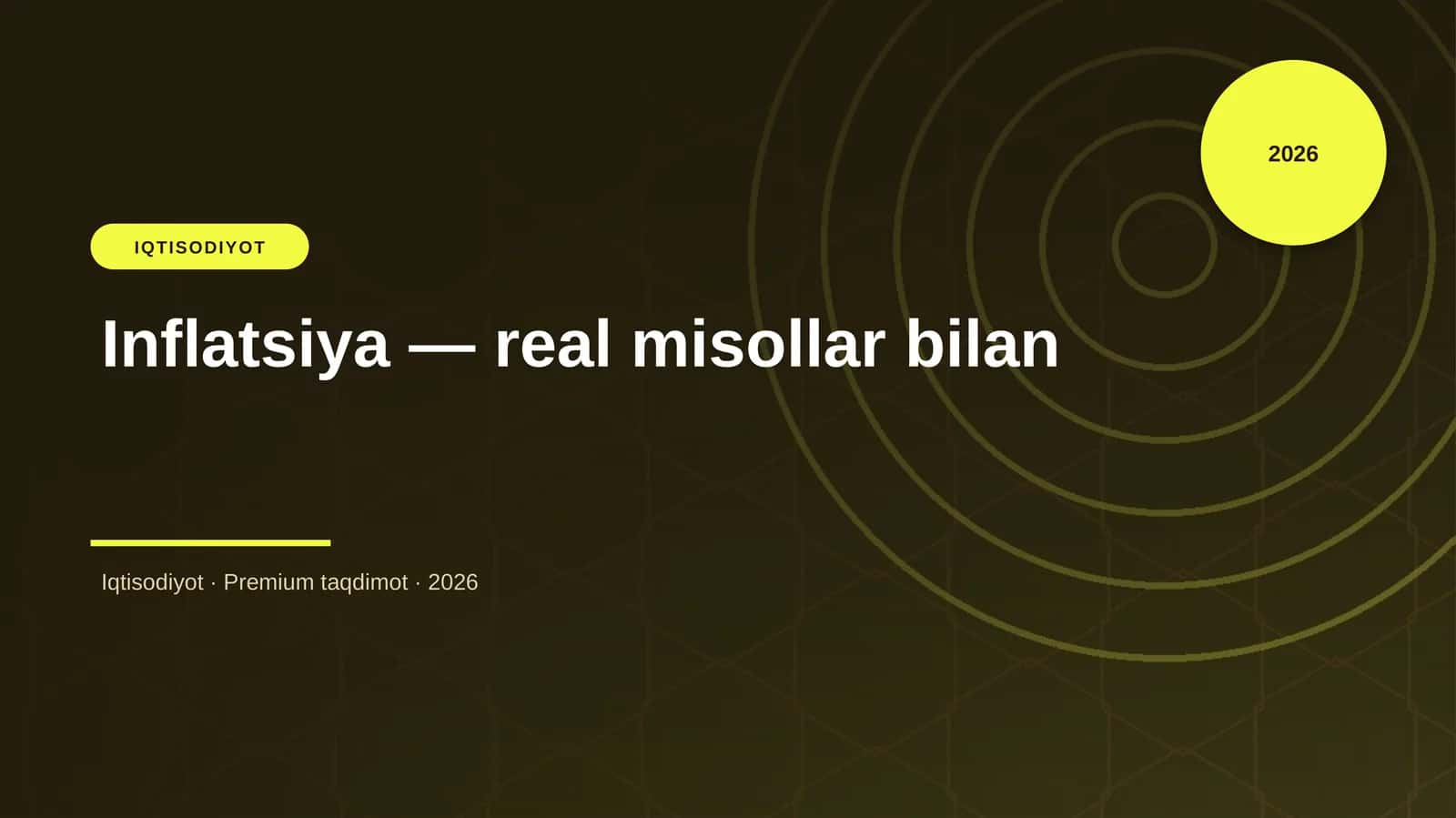 Inflatsiya — real misollar bilan