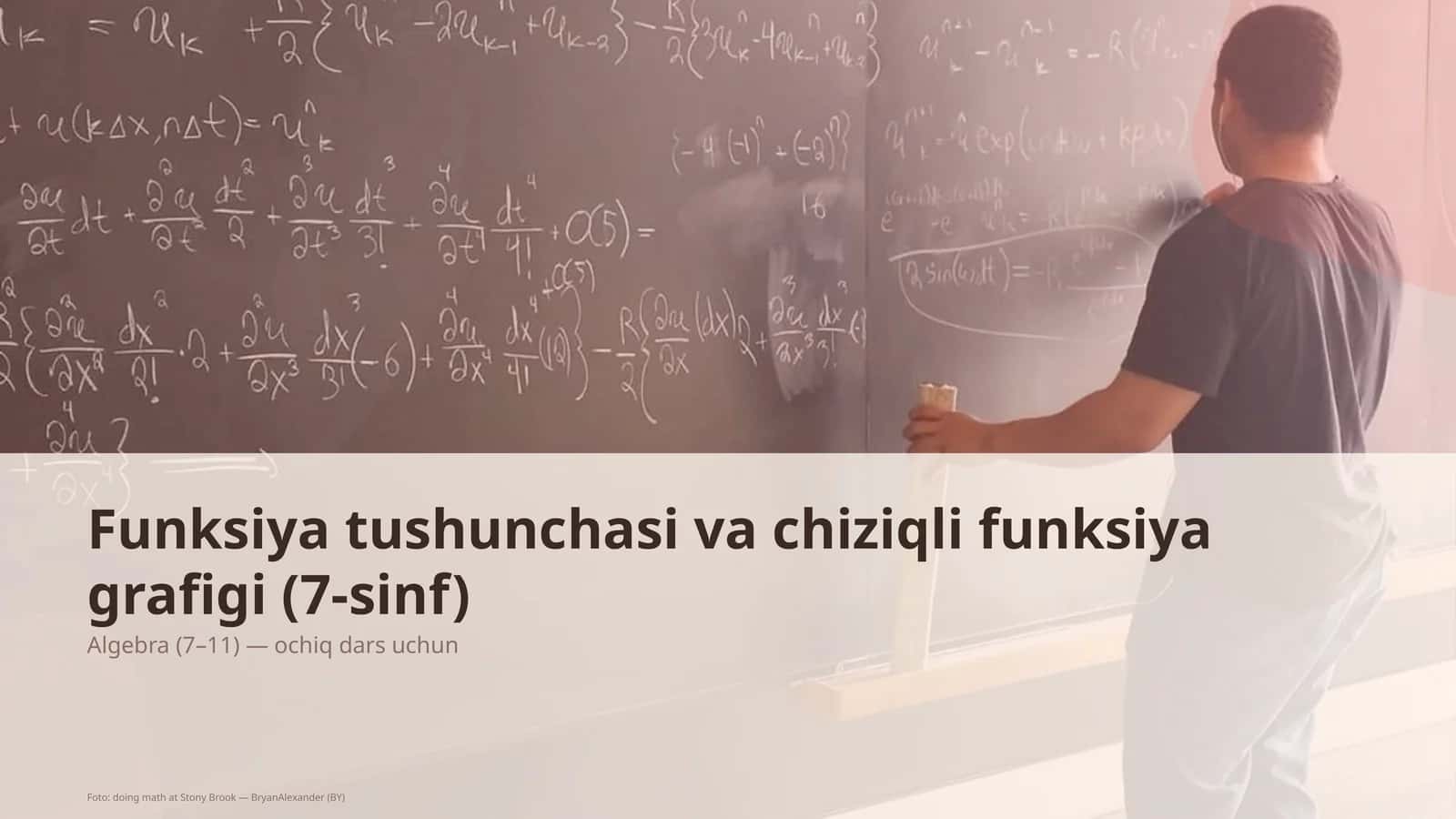Funksiya tushunchasi va chiziqli funksiya grafigi (7-sinf)