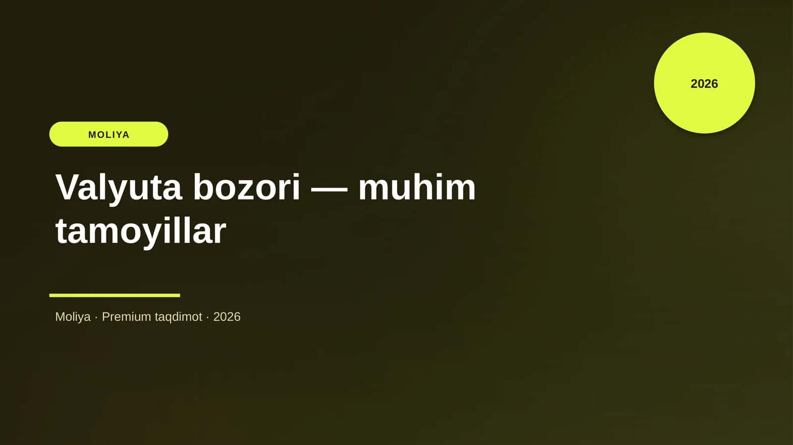 Valyuta bozori — muhim tamoyillar