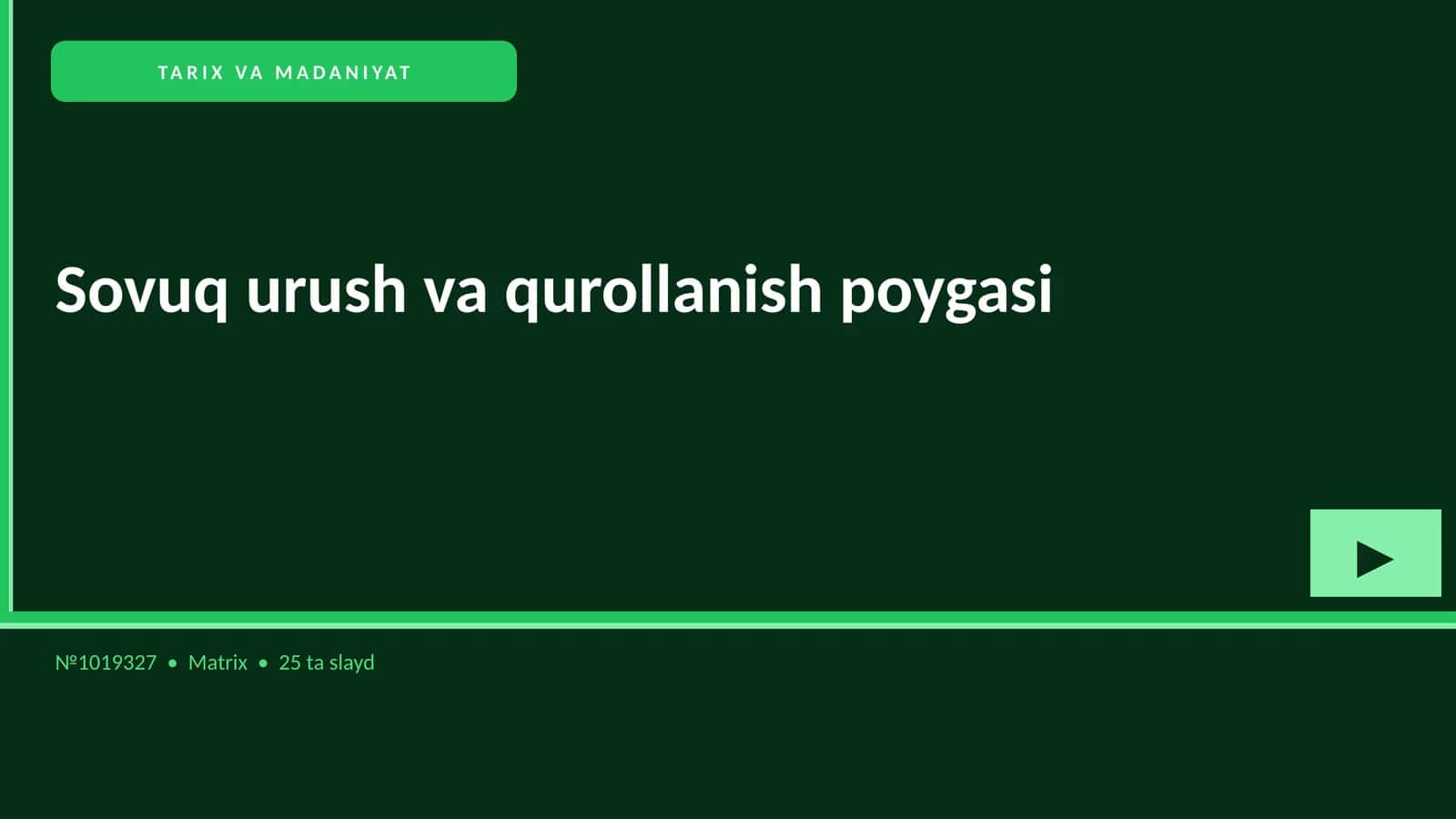 Sovuq urush va qurollanish poygasi