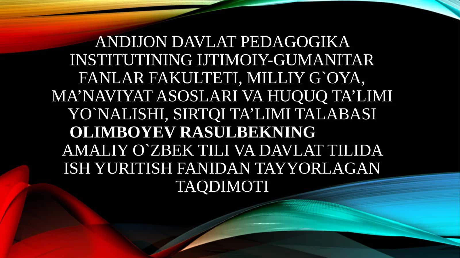 Malumotaxborotxujjatlari: Ariza, Ishonchnoma, Tilxat, Tavsifnoma