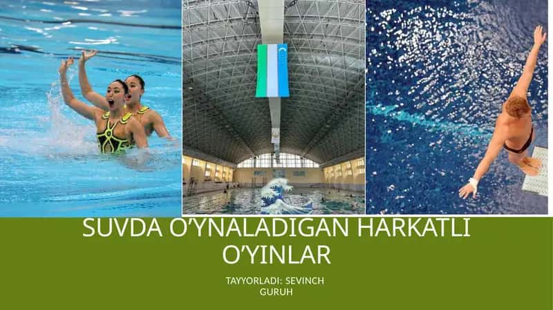 Suvda o'ynaladigan harakatli o'yinlar