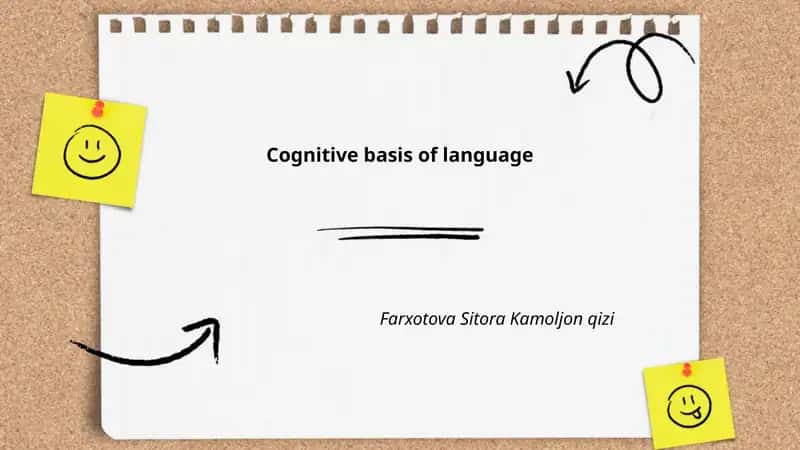 Cognitive basis of language