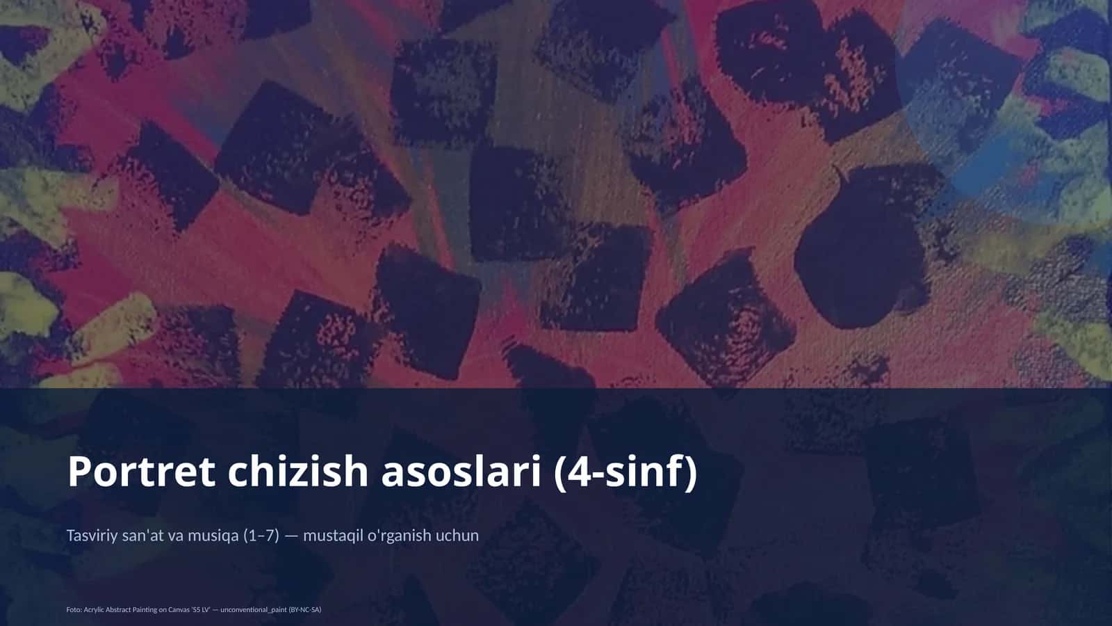 Portret chizish asoslari (4-sinf)