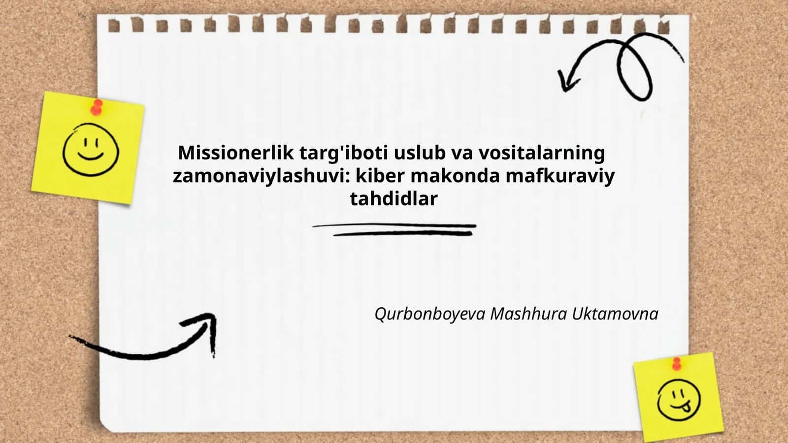 Missionerlik targ'iboti uslub va vositalarning zamonaviylashuvi: kiber makonda mafkuraviy tahdidlar