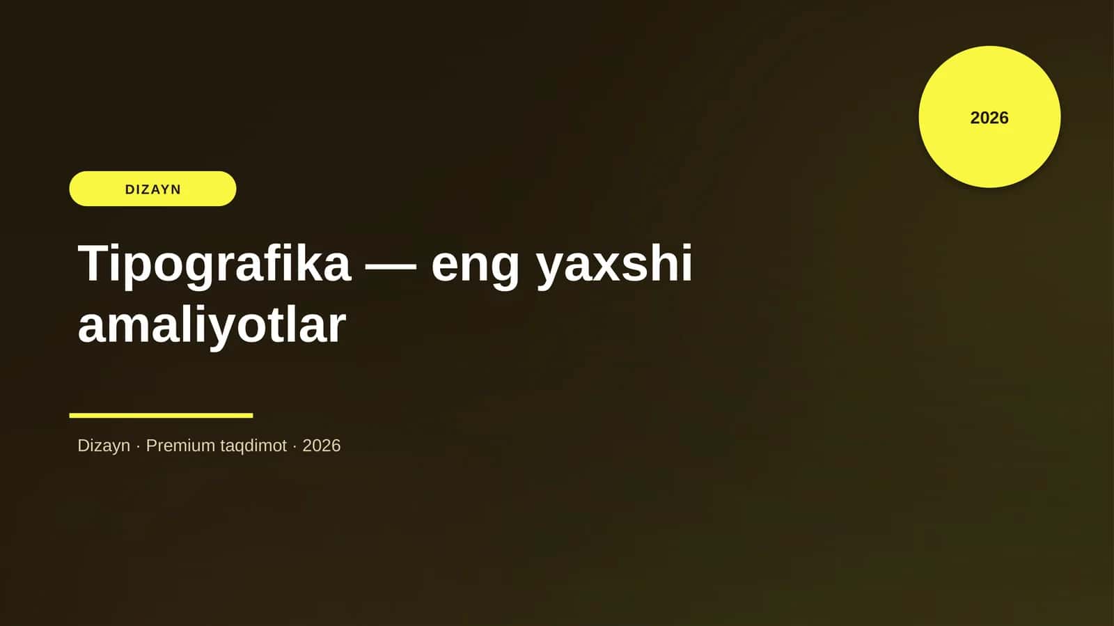 Tipografika — eng yaxshi amaliyotlar