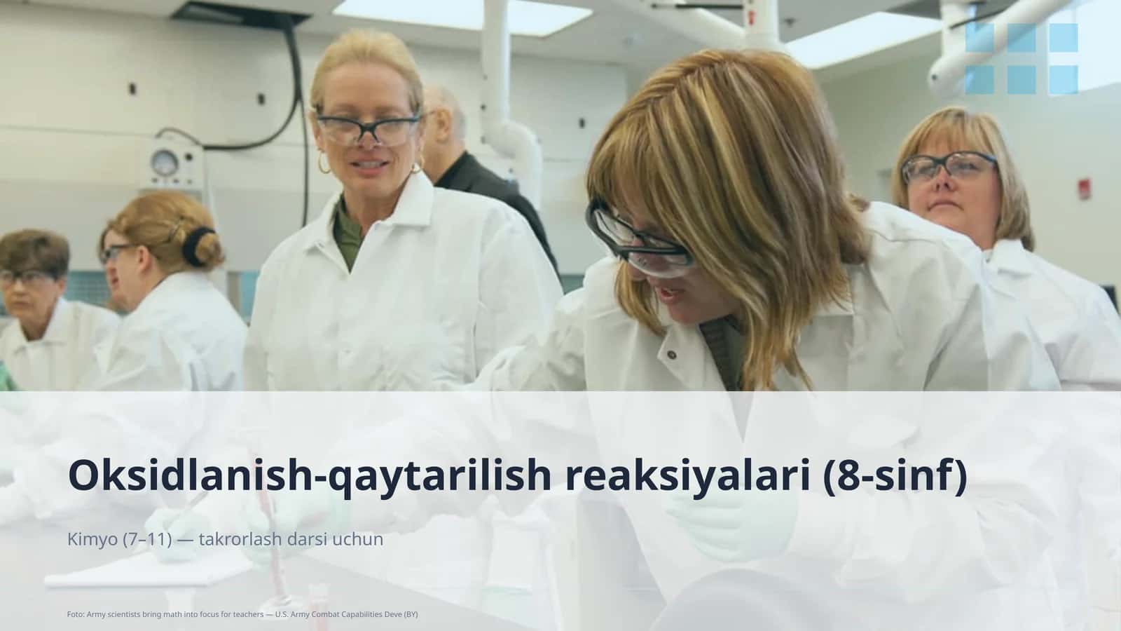 Oksidlanish-qaytarilish reaksiyalari (8-sinf)