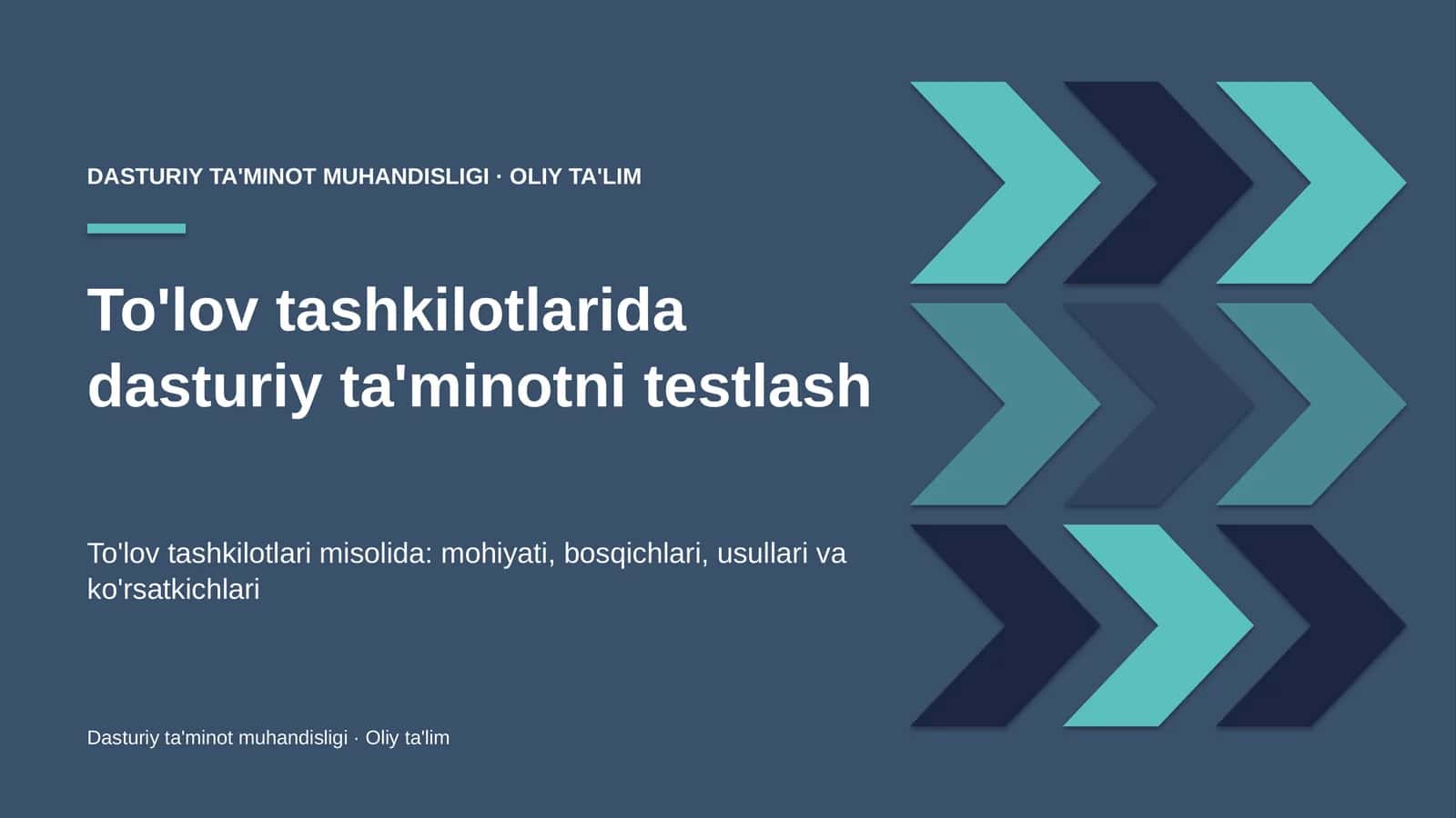 to'lov tashkilotlarida dasturiy ta'minotni testlash 5556
