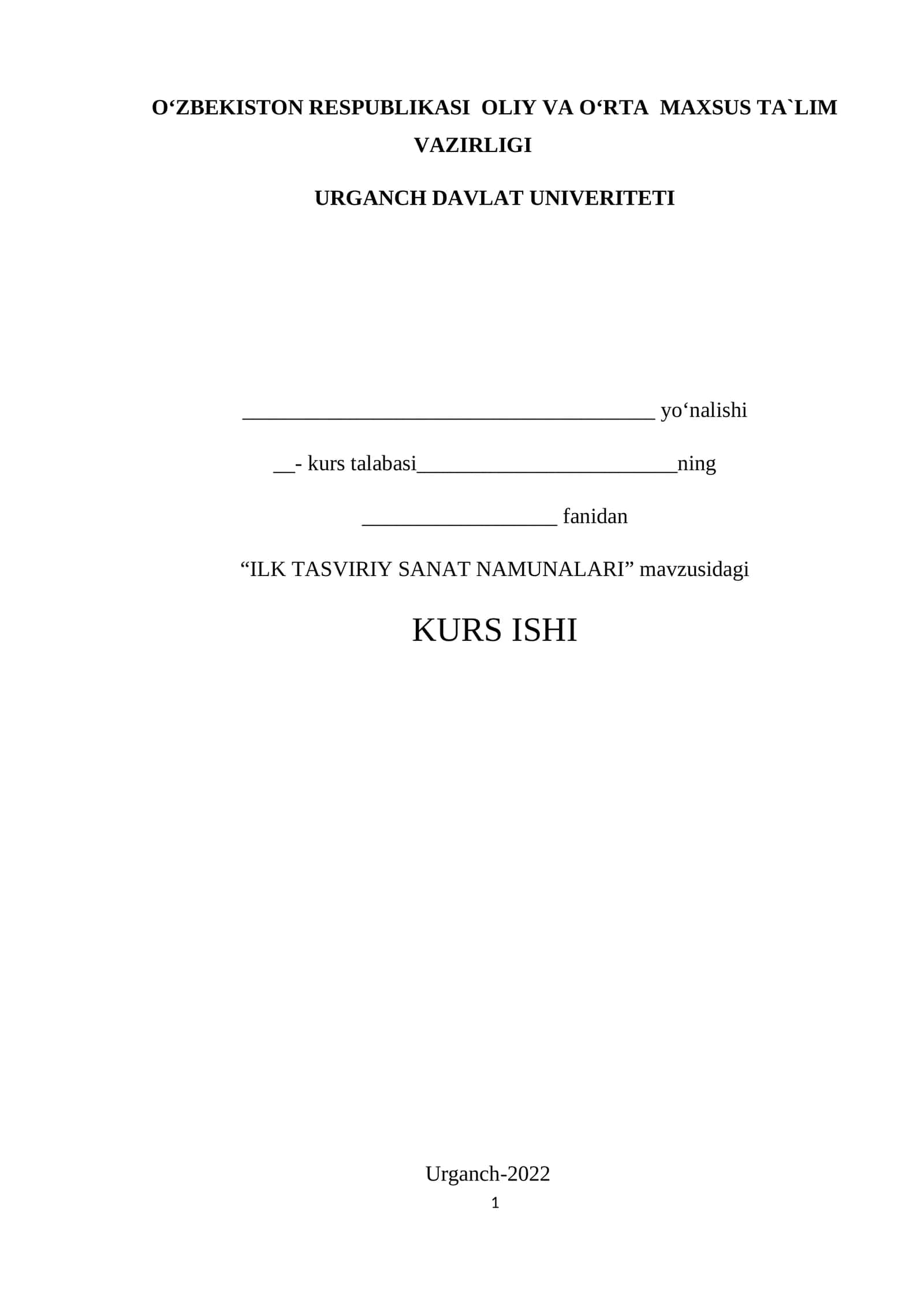 ILK TASVIRIY SANAT NAMUNALARI
