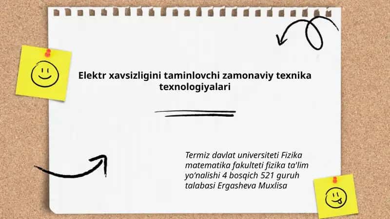 Elektr xavsizligini taminlovchi zamonaviy texnika texnologiyalari