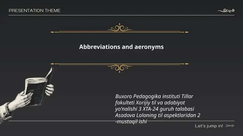 Abbreviations and aeronyms