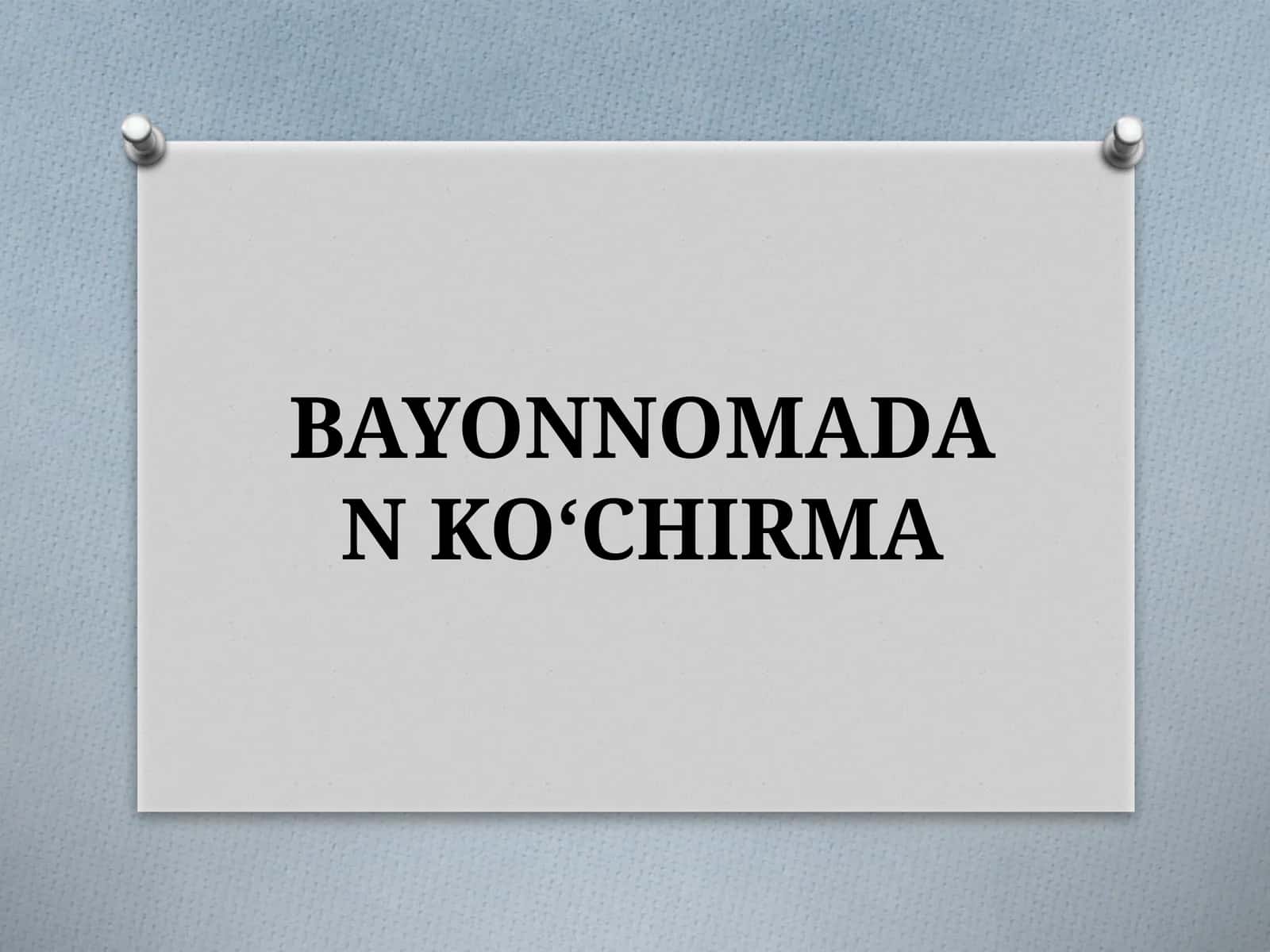 Majlis bayonnomasi
